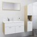 Ensemble de meubles de bain Blanc et chêne sonoma 34 - Photo n°1