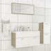 Ensemble de meubles de bain Blanc et chêne sonoma 43 - Photo n°1