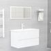 Ensemble de meubles de salle de bain 2 pcs Blanc 3 - Photo n°2