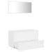 Ensemble de meubles de salle de bain 2 pcs Blanc 3 - Photo n°5