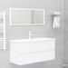 Ensemble de meubles de salle de bain 2 pcs Blanc 2 - Photo n°1