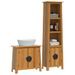 Ensemble de meubles de salle de bain 2 pcs bois de pin massif - Photo n°3