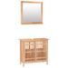 Ensemble de meubles de salle de bain 2 pcs Bois massif de noyer - Photo n°2