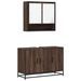 Ensemble de meubles de salle de bain 2 pcs Chêne marron - Photo n°2