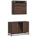 Ensemble de meubles de salle de bain 2 pcs Chêne marron - Photo n°7