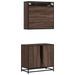 Ensemble de meubles de salle de bain 2 pcs Chêne marron - Photo n°7