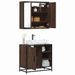 Ensemble de meubles de salle de bain 2 pcs Chêne marron - Photo n°1