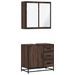 Ensemble de meubles de salle de bain 2 pcs Chêne marron - Photo n°2