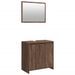 Ensemble de meubles de salle de bain 2 pcs Chêne marron - Photo n°2