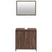 Ensemble de meubles de salle de bain 2 pcs Chêne marron - Photo n°5