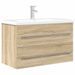 Ensemble de meubles de salle de bain 2 pcs chêne sonoma - Photo n°2