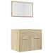 Ensemble de meubles de salle de bain 2 pcs chêne sonoma - Photo n°2