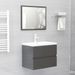 Ensemble de meubles de salle de bain 2 pcs Gris 4 - Photo n°1