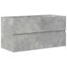 Ensemble de meubles de salle de bain 2 pcs gris béton - Photo n°5