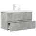 Ensemble de meubles de salle de bain 2 pcs gris béton - Photo n°1