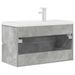 Ensemble de meubles de salle de bain 2 pcs gris béton - Photo n°8