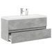 Ensemble de meubles de salle de bain 2 pcs gris béton - Photo n°1