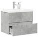 Ensemble de meubles de salle de bain 2 pcs gris béton - Photo n°1