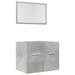 Ensemble de meubles de salle de bain 2 pcs gris béton - Photo n°2