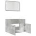 Ensemble de meubles de salle de bain 2 pcs gris béton - Photo n°5