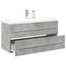 Ensemble de meubles de salle de bain 2 pcs gris béton - Photo n°1