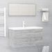 Ensemble de meubles de salle de bain 2 pcs Gris béton 6 - Photo n°1