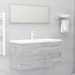 Ensemble de meubles de salle de bain 2 pcs Gris béton 4 - Photo n°1