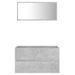 Ensemble de meubles de salle de bain 2 pcs Gris béton 3 - Photo n°6