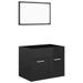 Ensemble de meubles de salle de bain 2 pcs Noir brillant - Photo n°1