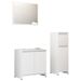 Ensemble de meubles de salle de bain 3 pcs Blanc 4 - Photo n°1