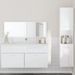 Ensemble de meubles de salle de bain 3 pcs blanc brillant - Photo n°1