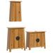 Ensemble de meubles de salle de bain 3 pcs bois de pin massif - Photo n°2
