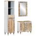 Ensemble de meubles de salle de bain 3 pcs bois manguier massif - Photo n°1