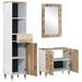 Ensemble de meubles de salle de bain 3 pcs bois manguier massif - Photo n°2