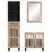 Ensemble de meubles de salle de bain 3 pcs bois manguier massif - Photo n°3