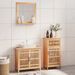 Ensemble de meubles de salle de bain 3 pcs Bois massif de noyer - Photo n°1