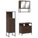 Ensemble de meubles de salle de bain 3 pcs Chêne marron - Photo n°2