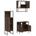 Ensemble de meubles de salle de bain 3 pcs Chêne marron - Photo n°5