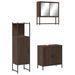 Ensemble de meubles de salle de bain 3 pcs Chêne marron - Photo n°2