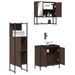 Ensemble de meubles de salle de bain 3 pcs Chêne marron - Photo n°4