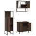 Ensemble de meubles de salle de bain 3 pcs Chêne marron - Photo n°5