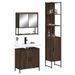 Ensemble de meubles de salle de bain 3 pcs Chêne marron - Photo n°1