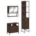 Ensemble de meubles de salle de bain 3 pcs Chêne marron - Photo n°2