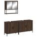 Ensemble de meubles de salle de bain 3 pcs Chêne marron - Photo n°2