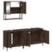 Ensemble de meubles de salle de bain 3 pcs Chêne marron - Photo n°6