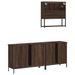 Ensemble de meubles de salle de bain 3 pcs Chêne marron - Photo n°8