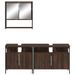 Ensemble de meubles de salle de bain 3 pcs Chêne marron - Photo n°5