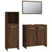 Ensemble de meubles de salle de bain 3 pcs Chêne marron - Photo n°1