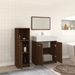 Ensemble de meubles de salle de bain 3 pcs Chêne marron - Photo n°3