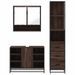 Ensemble de meubles de salle de bain 3 pcs chêne marron - Photo n°5